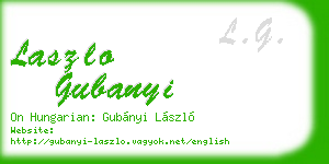 laszlo gubanyi business card